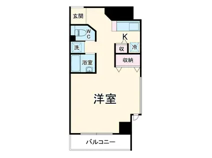 F・K BUILDING(ワンルーム/4階)の間取り写真