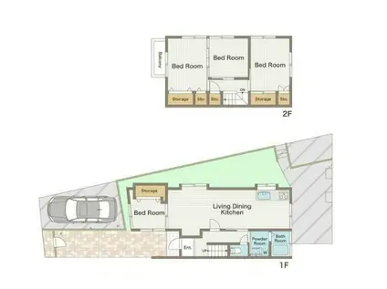 さいたま市桜区大字下大久保テラスハウス(4LDK)の間取り写真