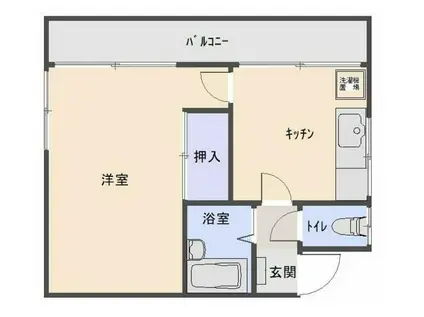 マルイA(1DK/2階)の間取り写真