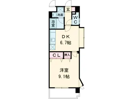 第5高島コーポ(1DK/4階)の間取り写真