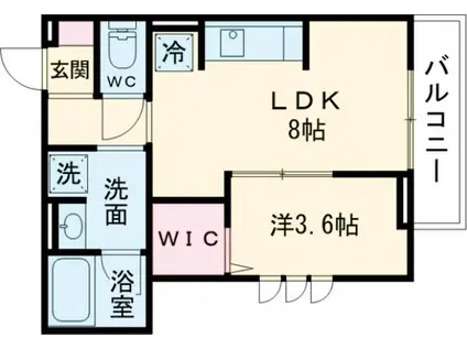 D-PRECIOUS高野台(1LDK/2階)の間取り写真