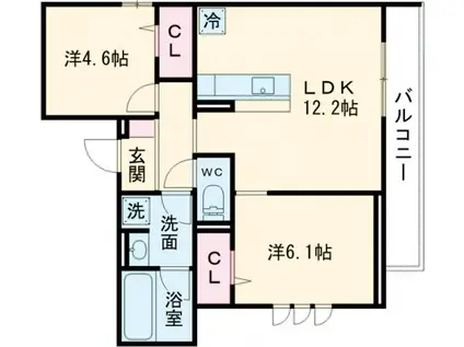 D-PRECIOUS高野台(2LDK/3階)の間取り写真