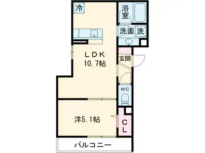D-PRECIOUS高野台(1LDK/3階)の間取り写真