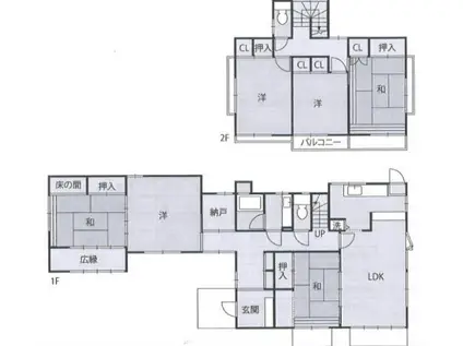 波志江町戸建(6SLDK/1階)の間取り写真