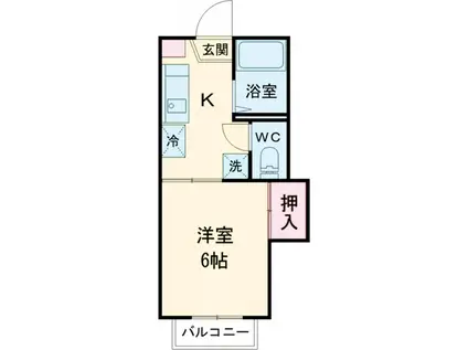 セピア百草園(1K/1階)の間取り写真