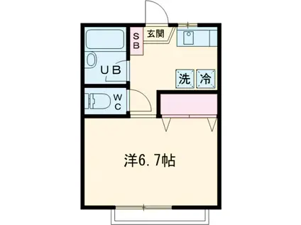 SAKURAレジデンス(1K/1階)の間取り写真