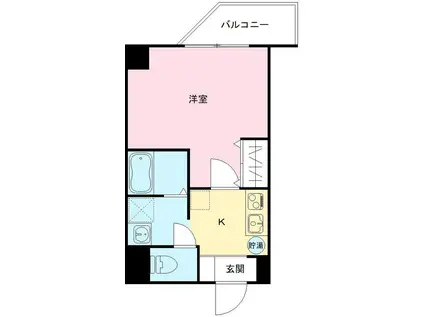 みおつくし滝井(1K/9階)の間取り写真