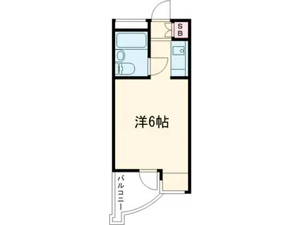 グレース成城A棟(ワンルーム/3階)の間取り写真