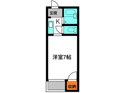 プレアール大池(1K/4階)の間取り写真