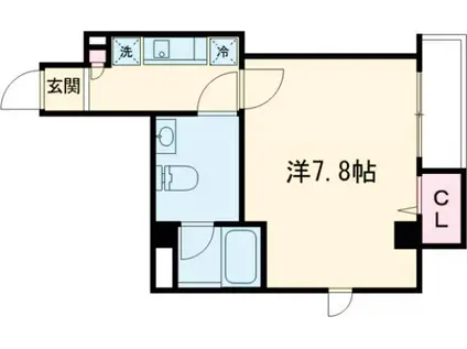 フレア平井(1K/9階)の間取り写真