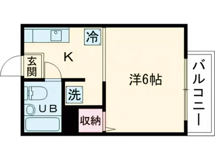 カーサコルボ(ワンルーム/1階)の間取り写真