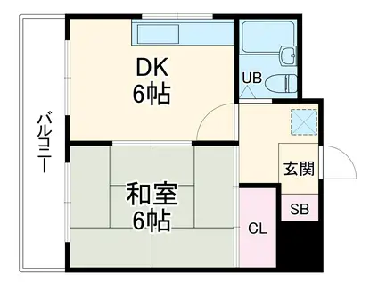 コーポ太陽(1K/3階)の間取り写真