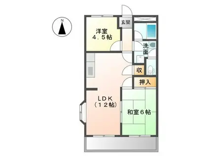 クラウンズマンション(2LDK/3階)の間取り写真