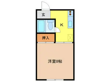 メゾン有村(1K/1階)の間取り写真