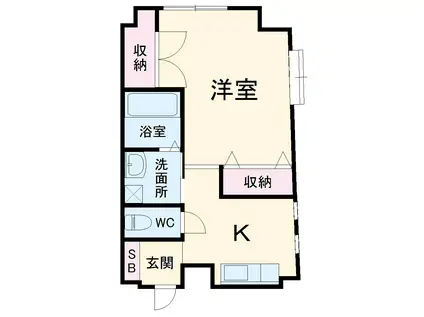 レジデンス武井(1DK/2階)の間取り写真