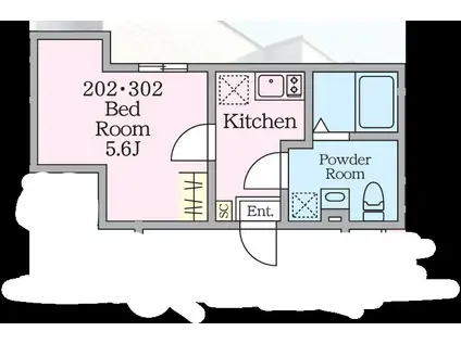 REBERTY元住吉(1K/3階)の間取り写真