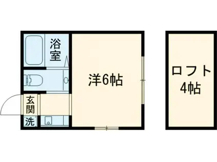 ラスティア(1K/1階)の間取り写真