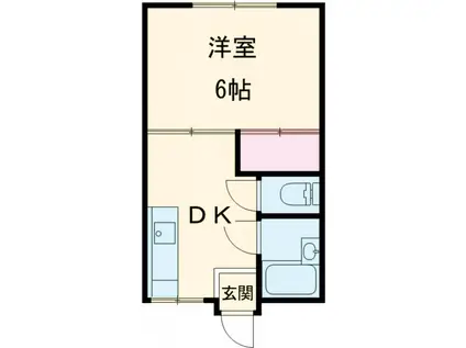 梅沢ハイツ(1DK/1階)の間取り写真