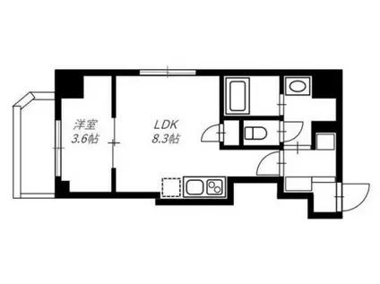 リヴシティ横濱末吉町弐番館(1LDK/5階)の間取り写真