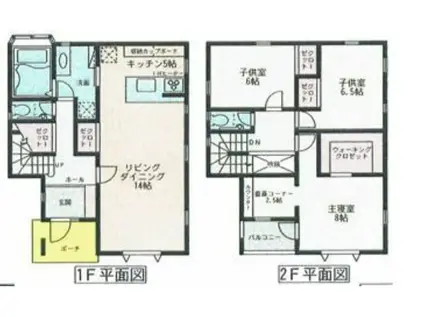 高崎線 北本駅 徒歩47分 2階建 築19年(3LDK)の間取り写真