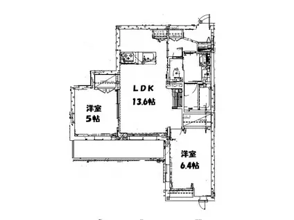 SORAIRO HILLS(2LDK/3階)の間取り写真