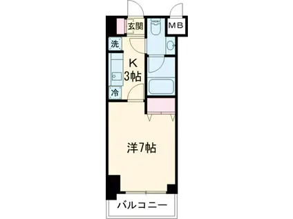 HF八王子レジデンス(1K/11階)の間取り写真