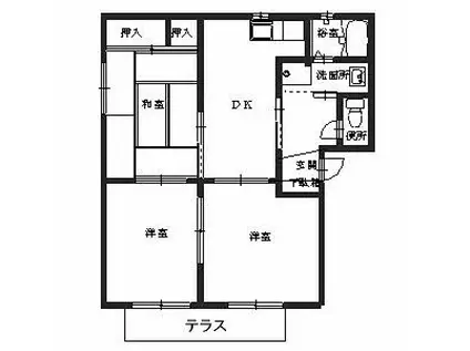 サニーコート半田(3DK/2階)の間取り写真