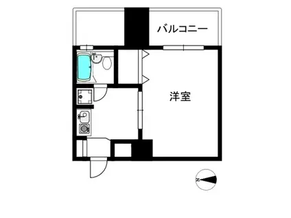 祖師谷シティハウス(1K/4階)の間取り写真