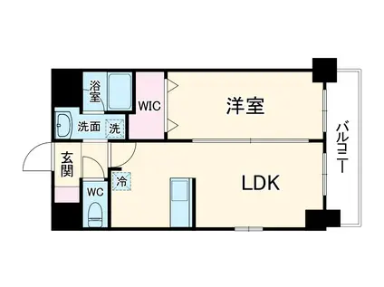 プレサンス名古屋STATIONサティナ(1LDK/11階)の間取り写真