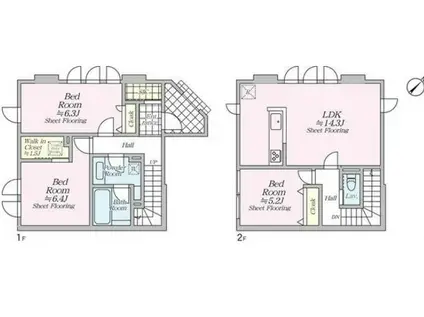 オルキデ蘆花公園七番館(3LDK/1階)の間取り写真