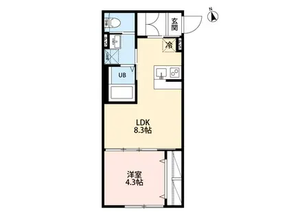 ROBOT HOME 三ノ輪(1LDK/2階)の間取り写真