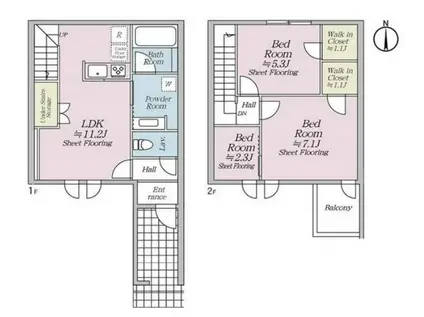 オルキデ蘆花公園六番館(3LDK/1階)の間取り写真