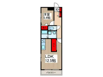 GRACE K(1LDK/1階)の間取り写真