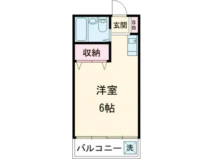 リーフ・ガーデニア(ワンルーム/1階)の間取り写真