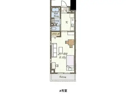 GRAN VILLA(1K/5階)の間取り写真