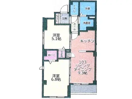 LA・FELICE(2LDK/2階)の間取り写真