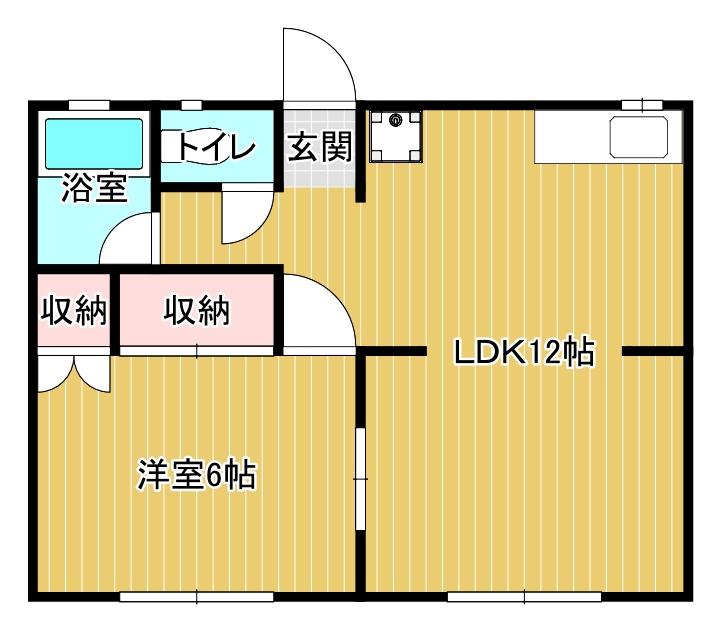 エポック(1LDK/2階)の間取り写真