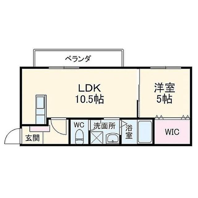 HERBE豊中曽根(1LDK/3階)の間取り写真