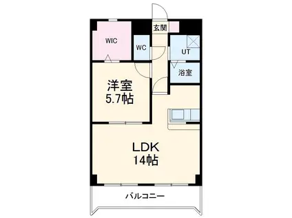 NKドミール Ⅰ(1LDK/3階)の間取り写真