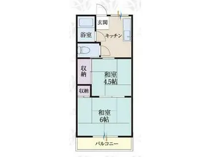 BCASA春日部ⅡRE-BORN(2K/2階)の間取り写真