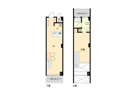 スクエア名駅南(1LDK/9階)の間取り写真