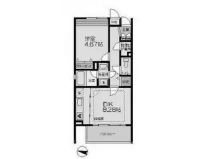 ブランノワール(1LDK/3階)の間取り写真