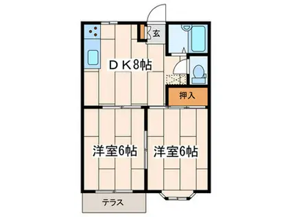 エトワールM(2DK/1階)の間取り写真