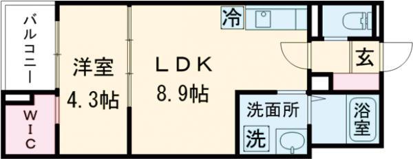 東京都練馬区上石神井南町3計画(1LDK/2階)の間取り写真