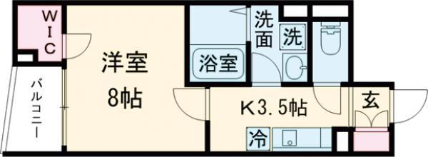 東京都練馬区上石神井南町3計画(1K/3階)の間取り写真