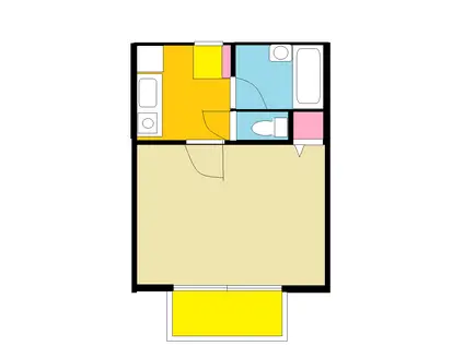 メゾンTK A棟(ワンルーム/2階)の間取り写真