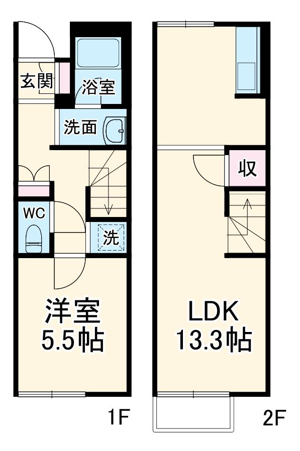 レオネクストフォレスタ湘南(1LDK)の間取り写真