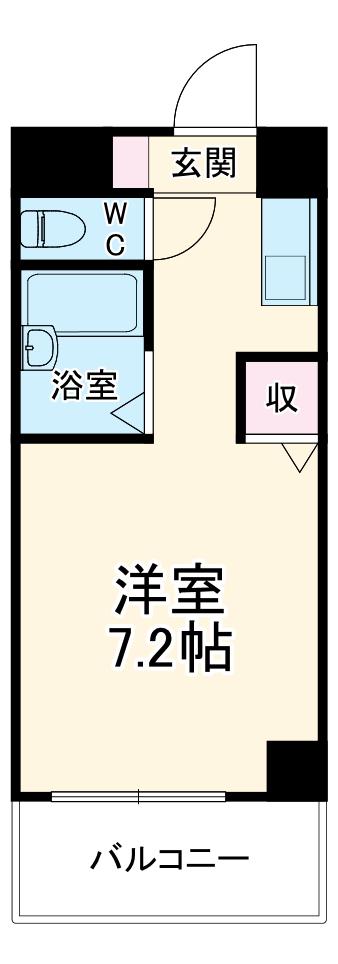 セントガーデン(ワンルーム/3階)の間取り写真