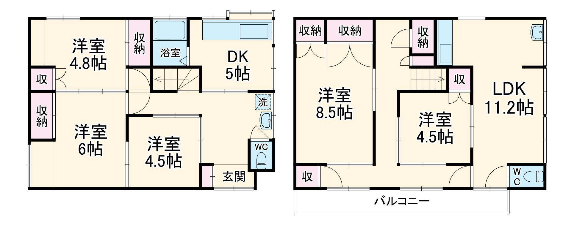 京浜東北・根岸線 蕨駅 徒歩16分 2階建 築62年(5LDK)の間取り写真