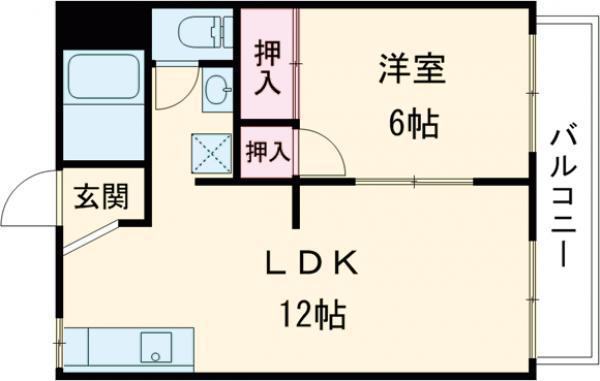 スリーゼ西向日(2DK/2階)の間取り写真